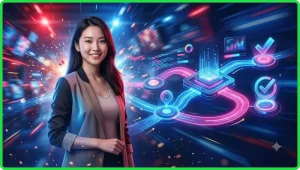 Biểu tượng khiên bảo mật và điện thoại thông minh với luồng dữ liệu an toàn