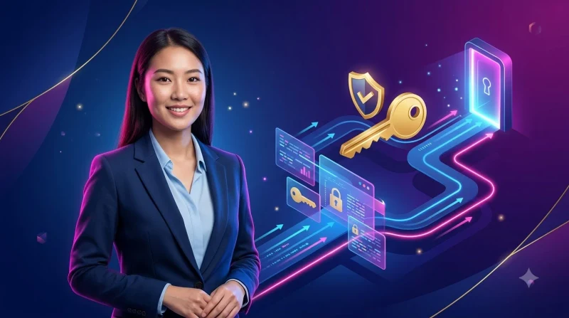 Khiên bảo mật với dấu kiểm vàng cùng các biểu tượng khóa và điện thoại thể hiện lợi ích khôi phục mật khẩu TG88