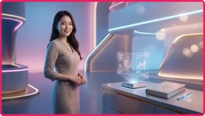 Luật baccarat cơ bản – bàn chơi với khu vực đặt cược Player và Banker, lá bài và chip casino