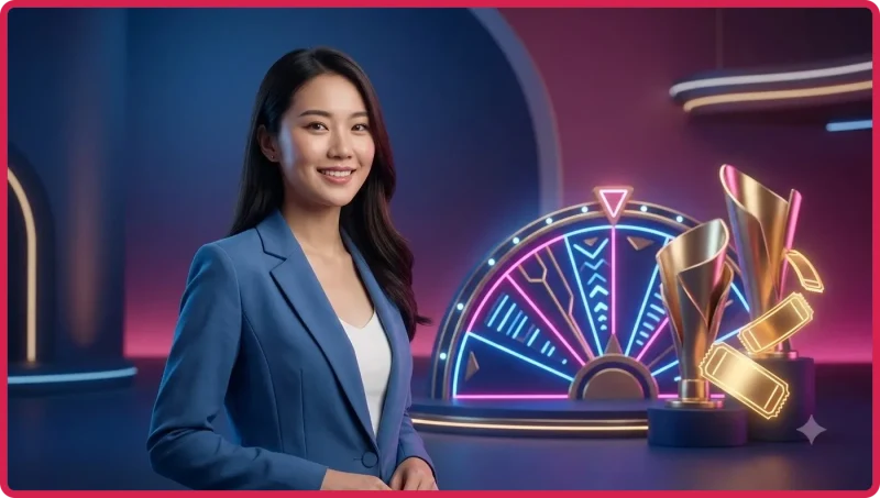 Minh họa jackpot slot TG88 với vòng quay phát sáng và giao diện hologram