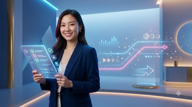 Minh họa việc rà soát lại thông tin và điều kiện trước khi xác nhận giao dịch