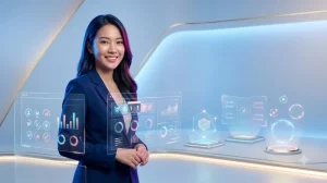 Người chơi Việt theo dõi kèo thể thao điện tử TG88 trên màn hình hologram